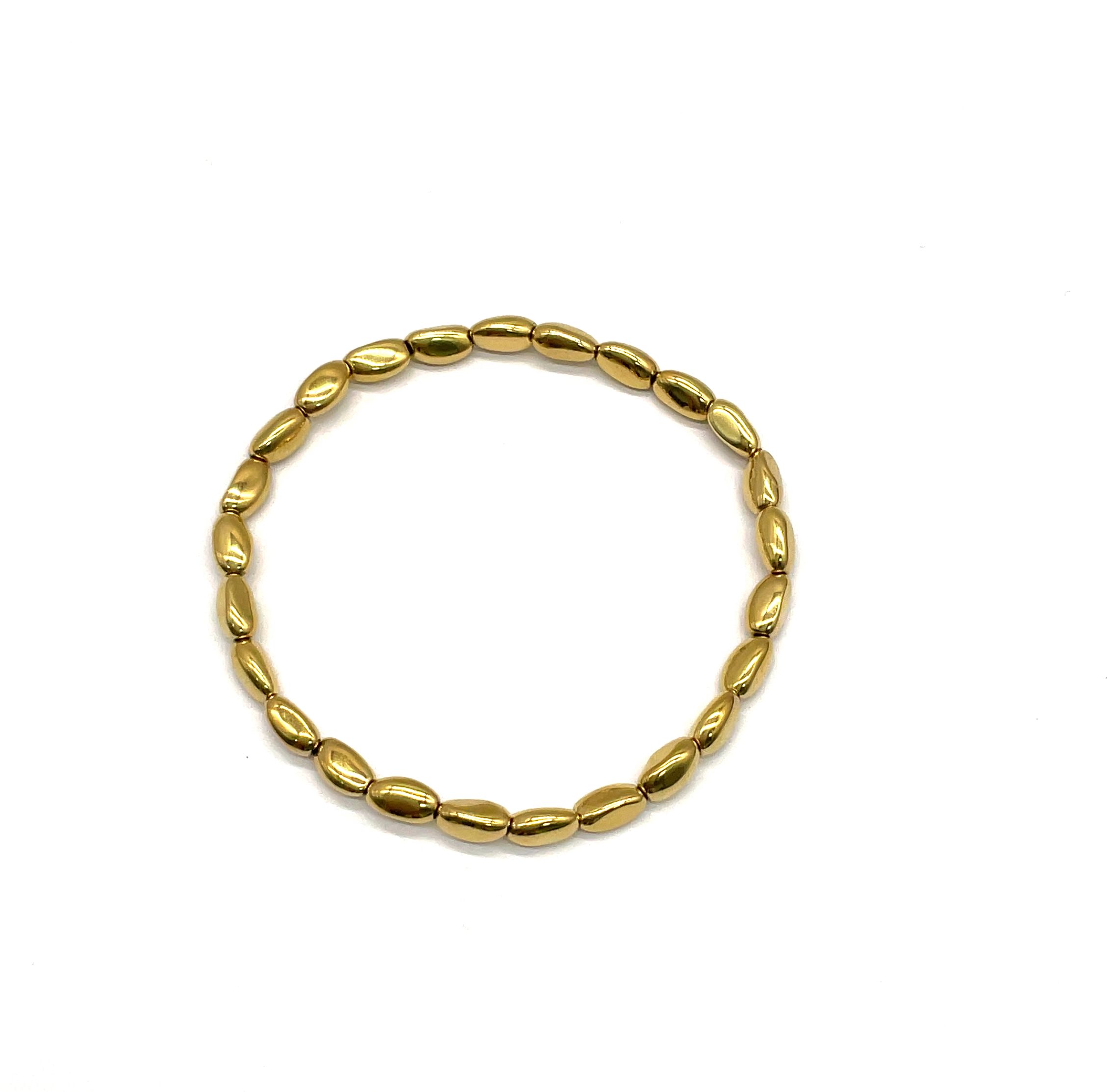 7.4X4.1MM IRREGULAR CRUSHED STONE BRACELET