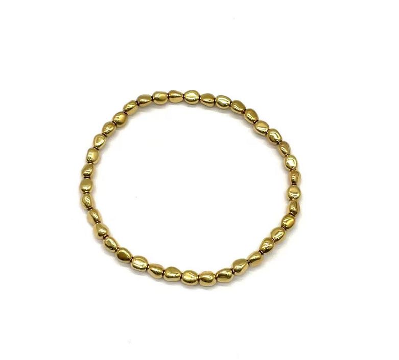 4.8X3.8MM IRREGULAR CRUSHED STONE BRACELET