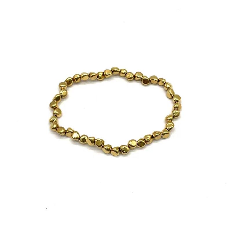 4.5X4MM IRREGULAR CRUSHED STONE BRACELET