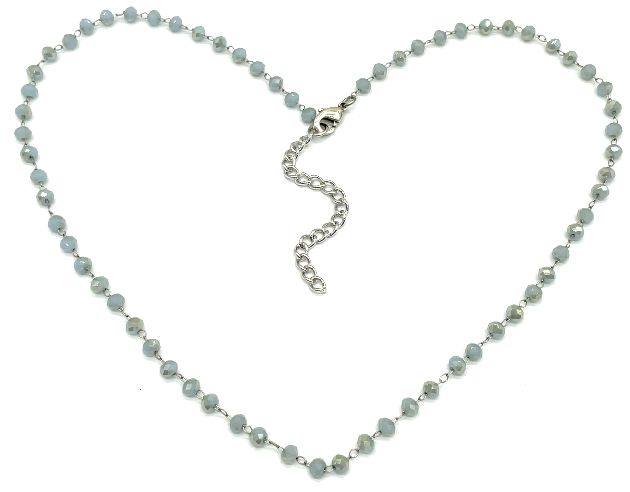 CROSS-CHAIN WHEEL BEADS CHAIN NECKLACE