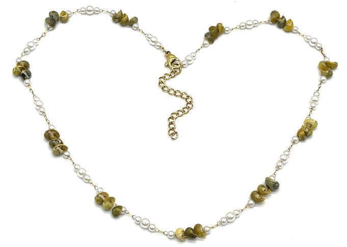 CONCHS LAMINATED BEADS CHAIN NECKLACE