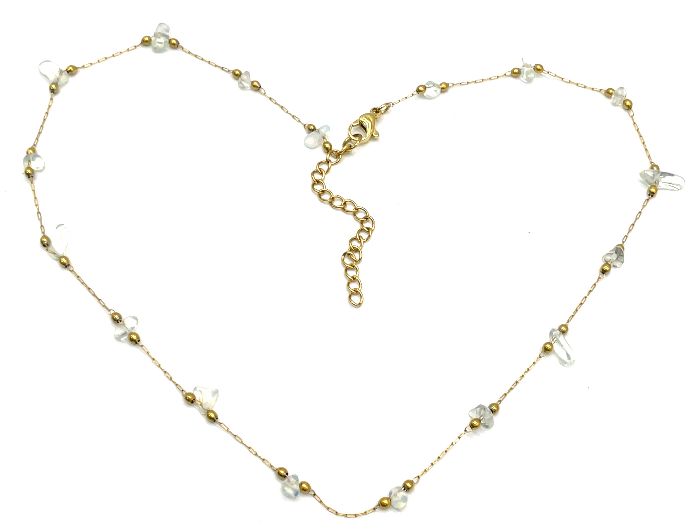 OPALS CLIP BEADS CHAIN NECKLACE