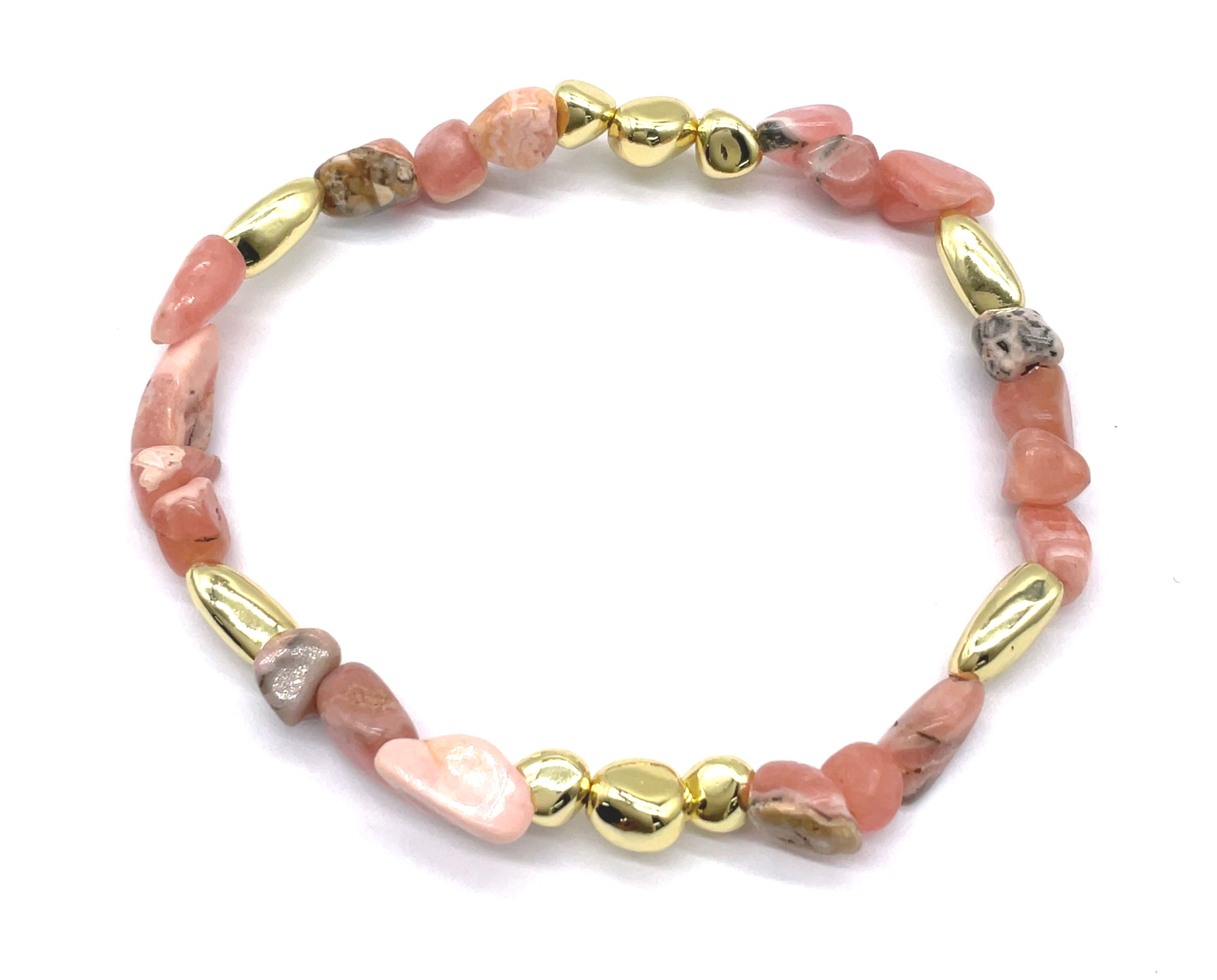 ARGENTINA RED VEIN IRREGULAR NATURAL STONE BRACELET