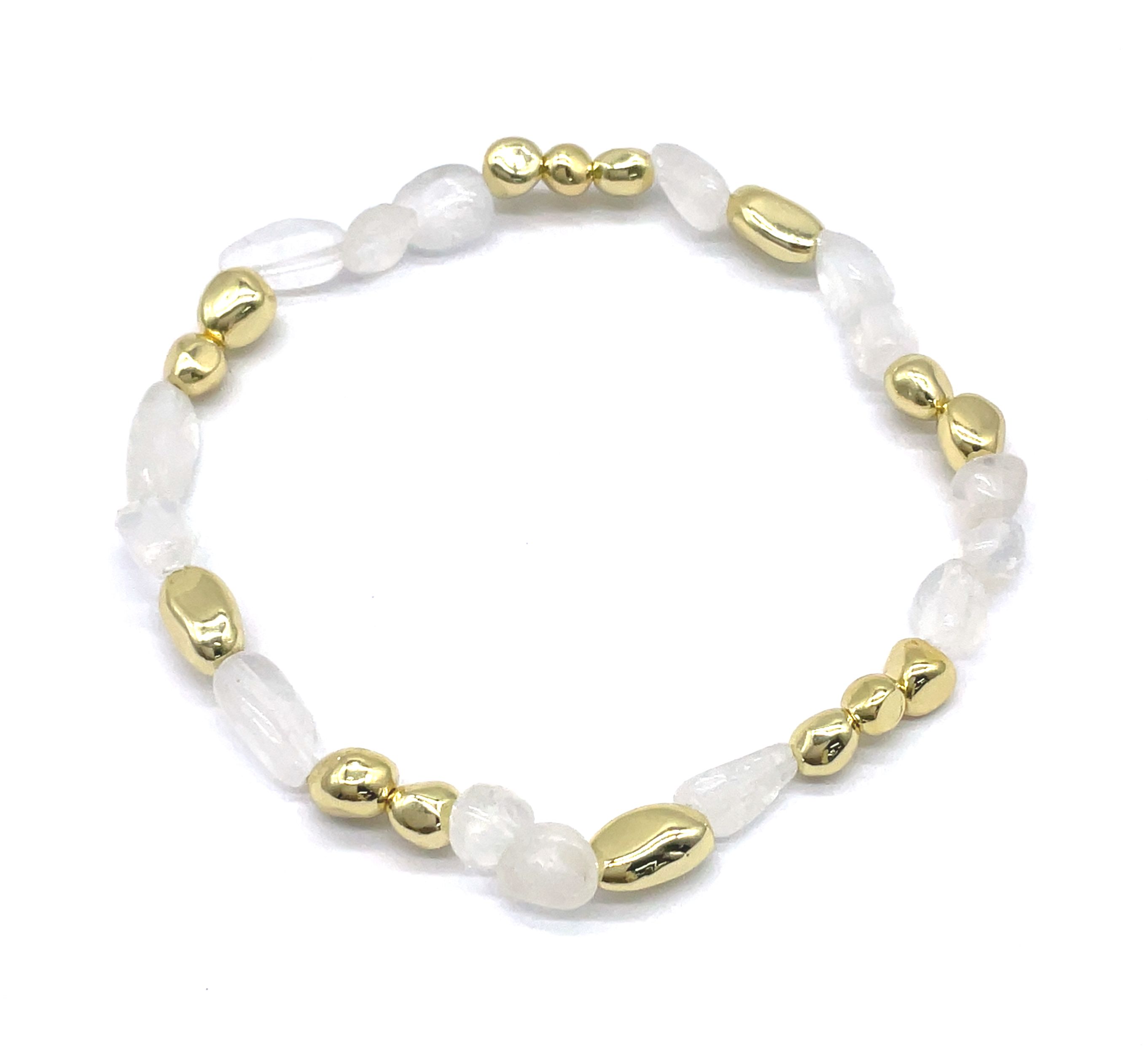 BIUE MOONSTONE IRREGULAR NATURAL STONE BRACELET