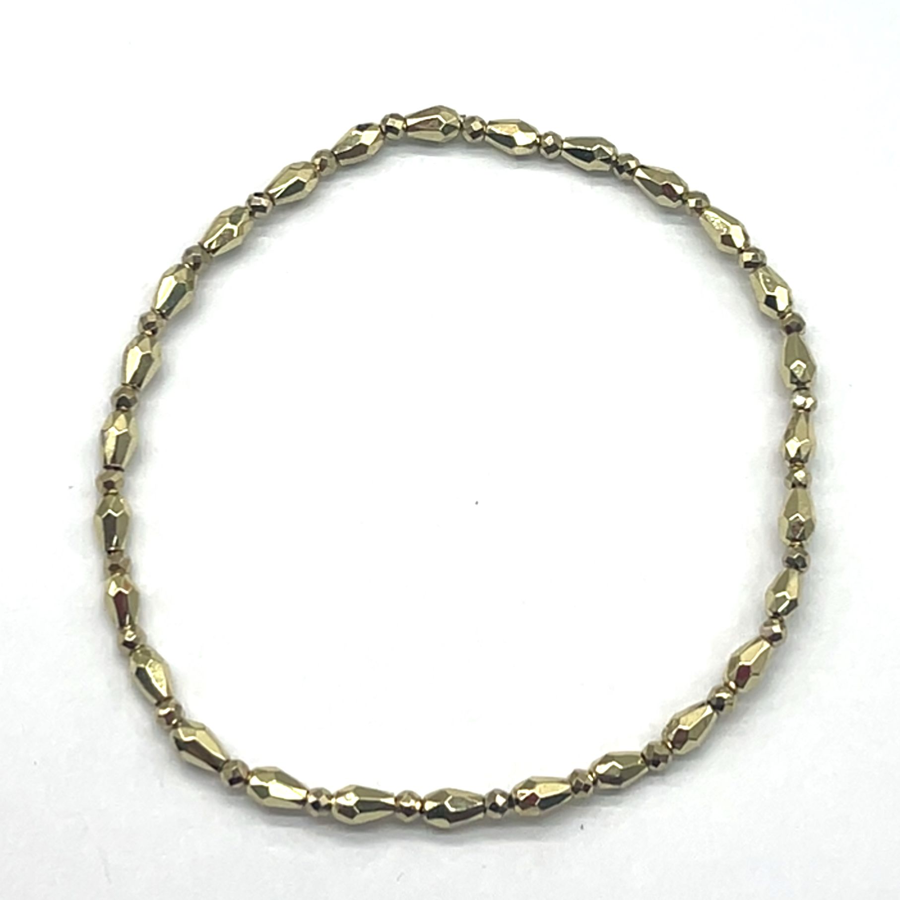 LIGHT GOLD WATER DRIP BEADS BRACELET