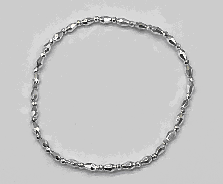 SILVER WATER DRIP BEADS BRACELET