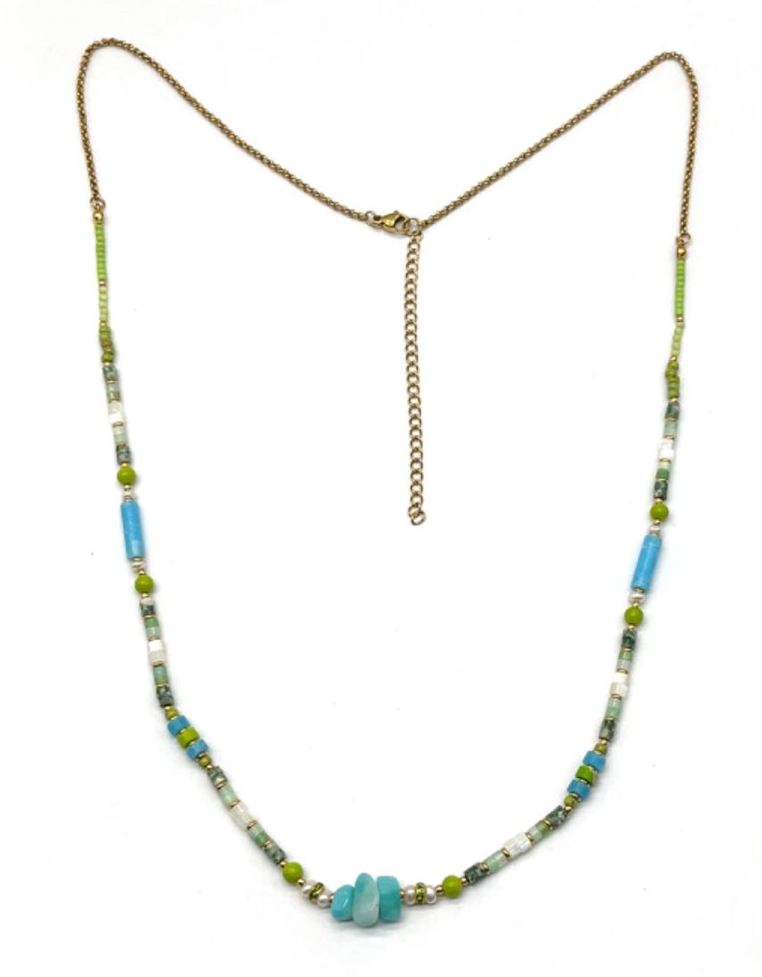 BL CHAIN AUSTRALIAN JADE ROUND PIECE NECKLACE