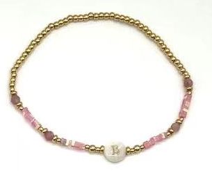 “B” LETTER BEADED BRACELET