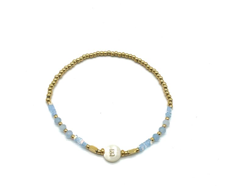 “E” LETTER BEADED BRACELET
