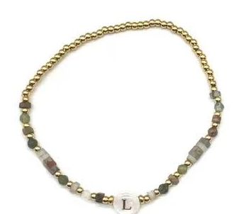 “L” LETTER BEADED BRACELET