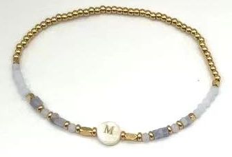 “M” LETTER BEADED BRACELET