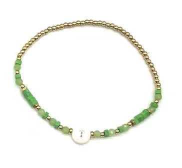 “T” LETTER BEADED BRACELET