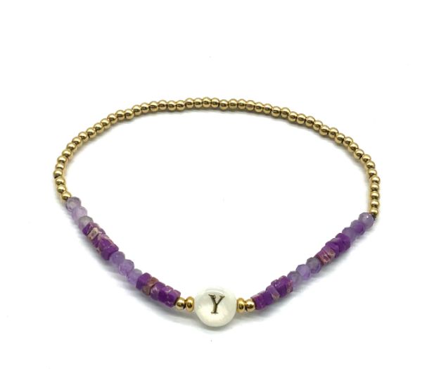 “Y” LETTER BEADED BRACELET