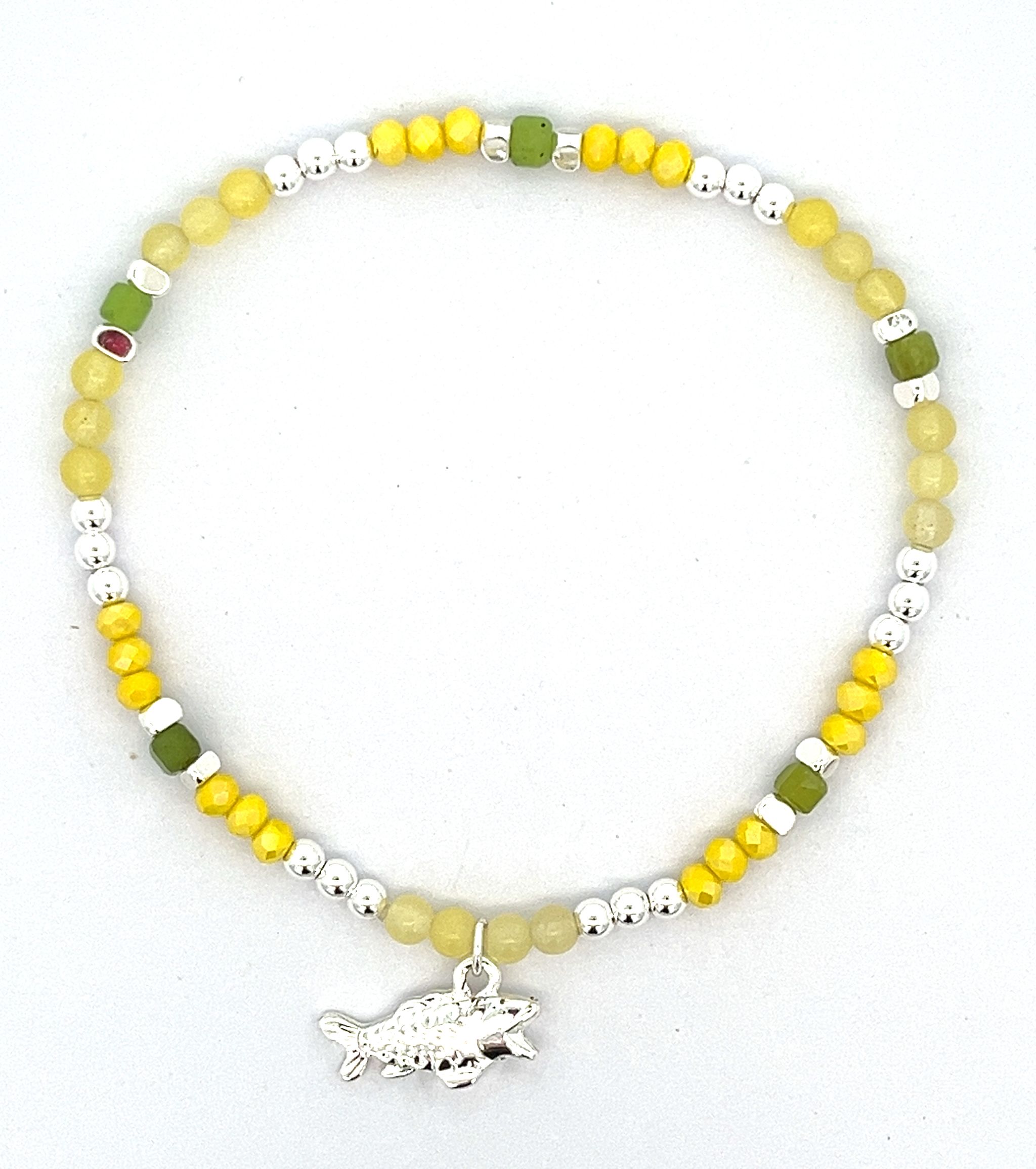 SILVER FISH PENDANT BRACELET