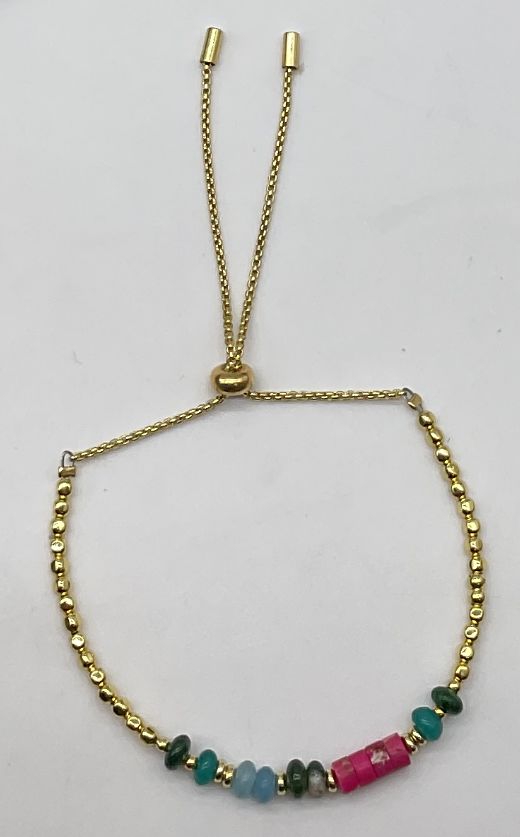 DYE ROSA ROUND PIECE ROUND CHAIN BRACELET