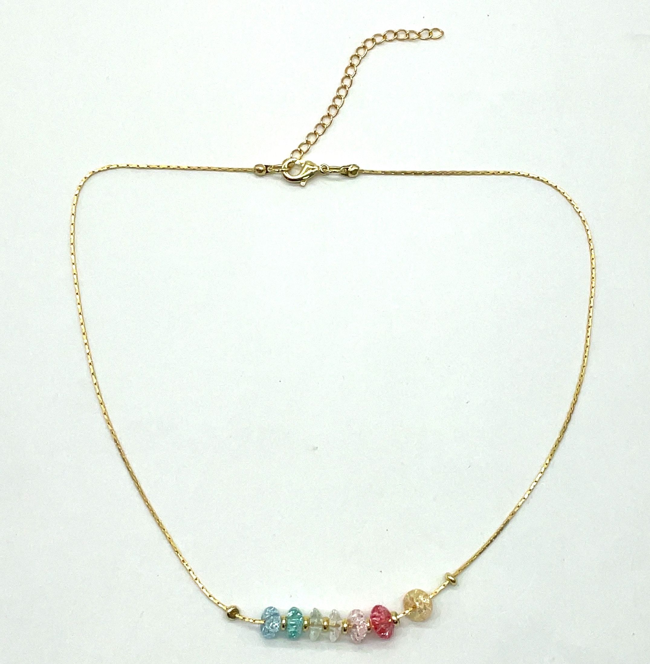 COLORFUL ABACUS BEADS CHAIN NECKLACE
