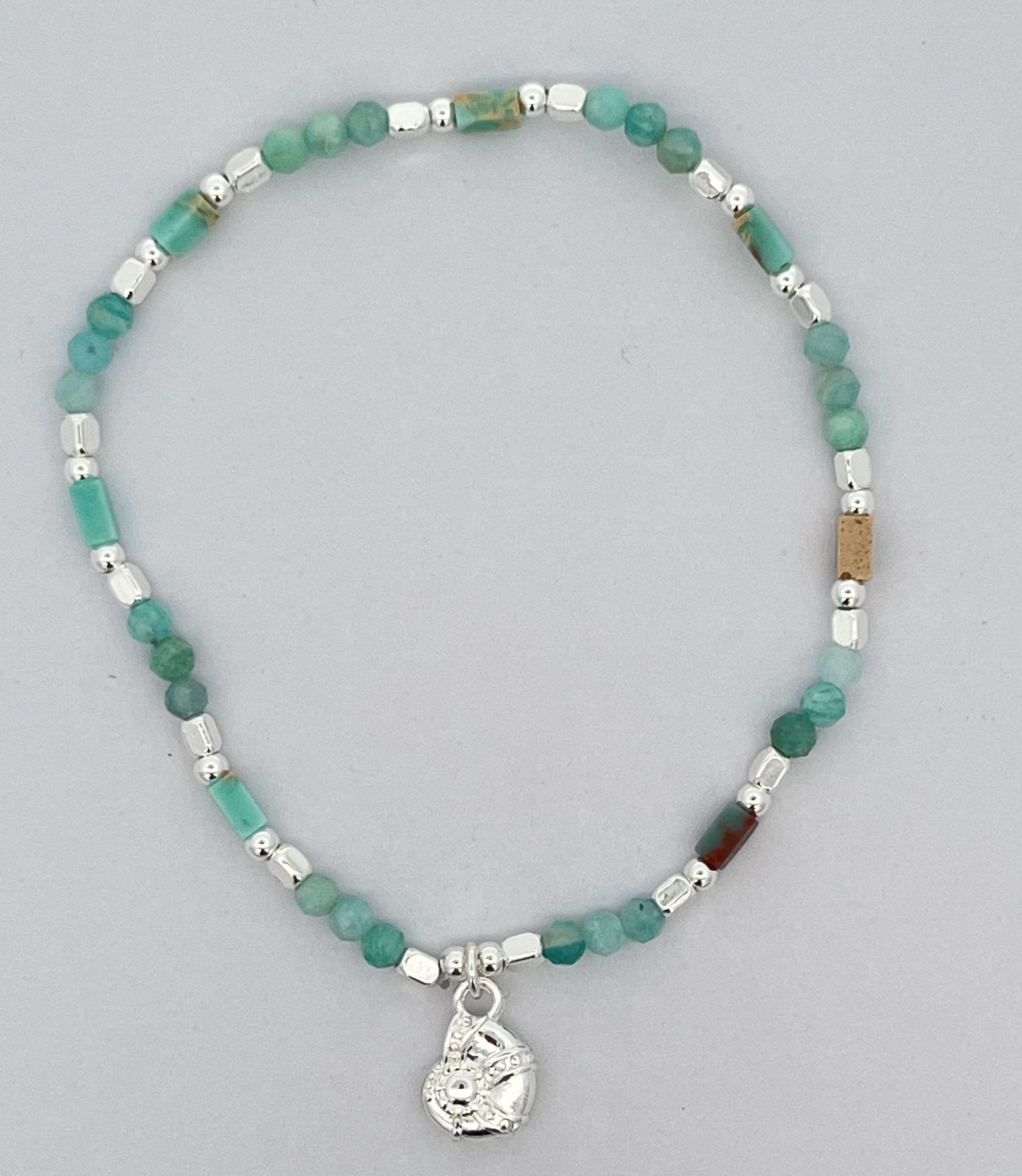 SHALLOW AMAZON NATURAL STONE CONCH PENDANT BRACELET