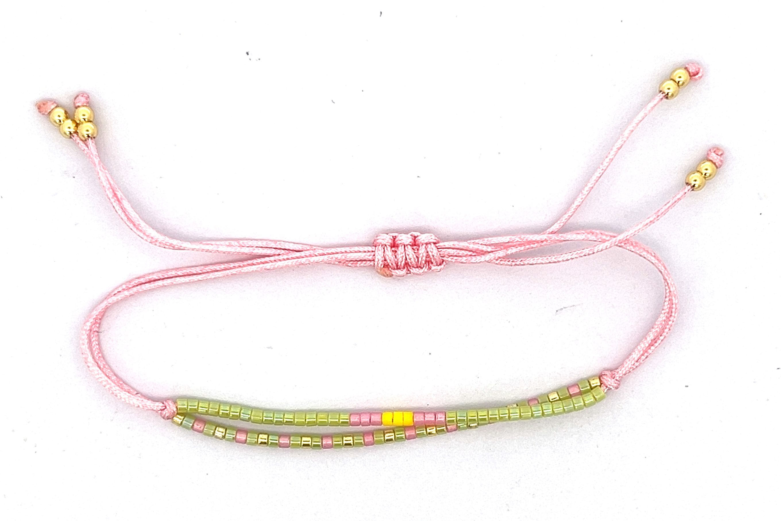 PINK DOUBLE-LAYER WOVEN BRACELET