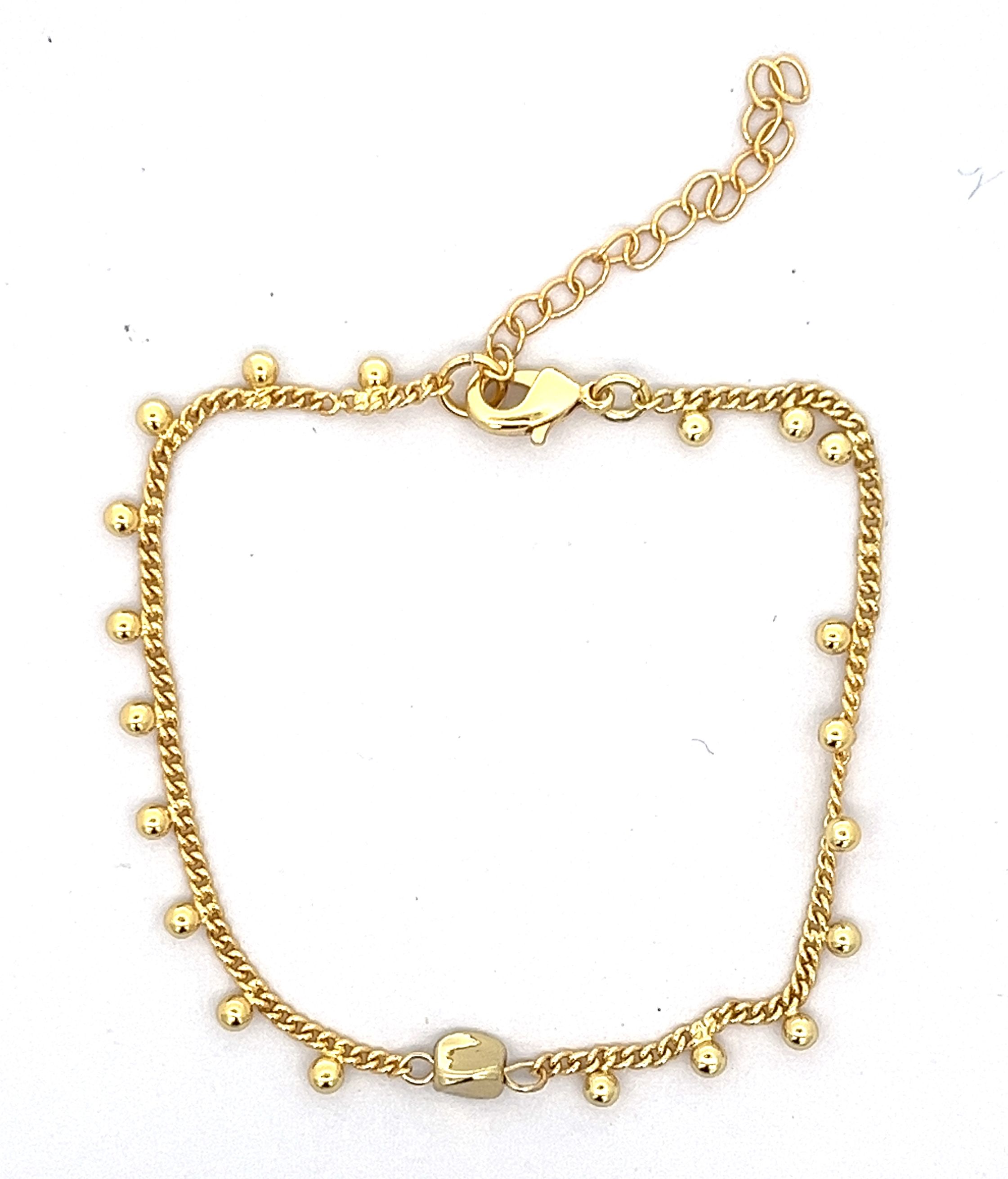 COPPER BEADS CHAIN BRACELET