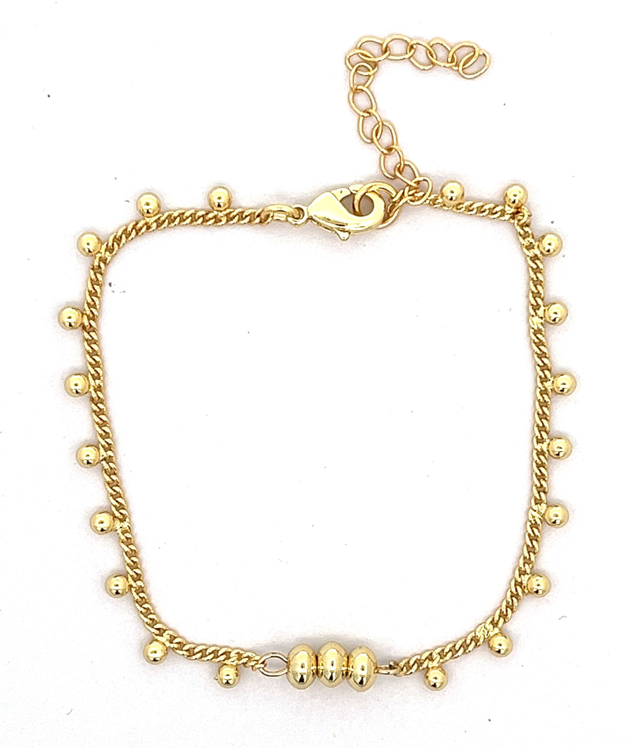 COPPER BEADS CHAIN BRACELET
