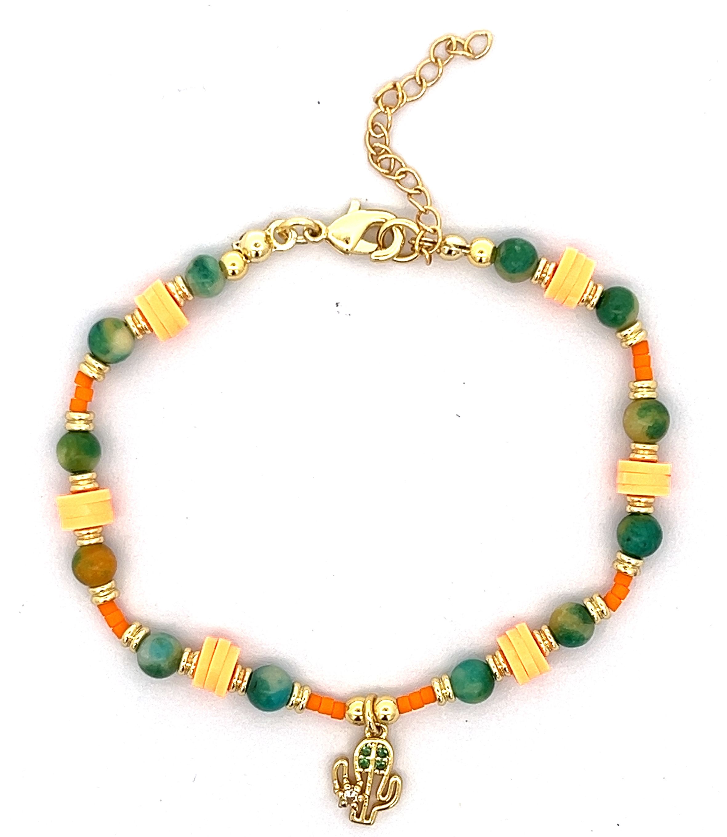 HOLLOW CACTUS PENDANT BRACELET