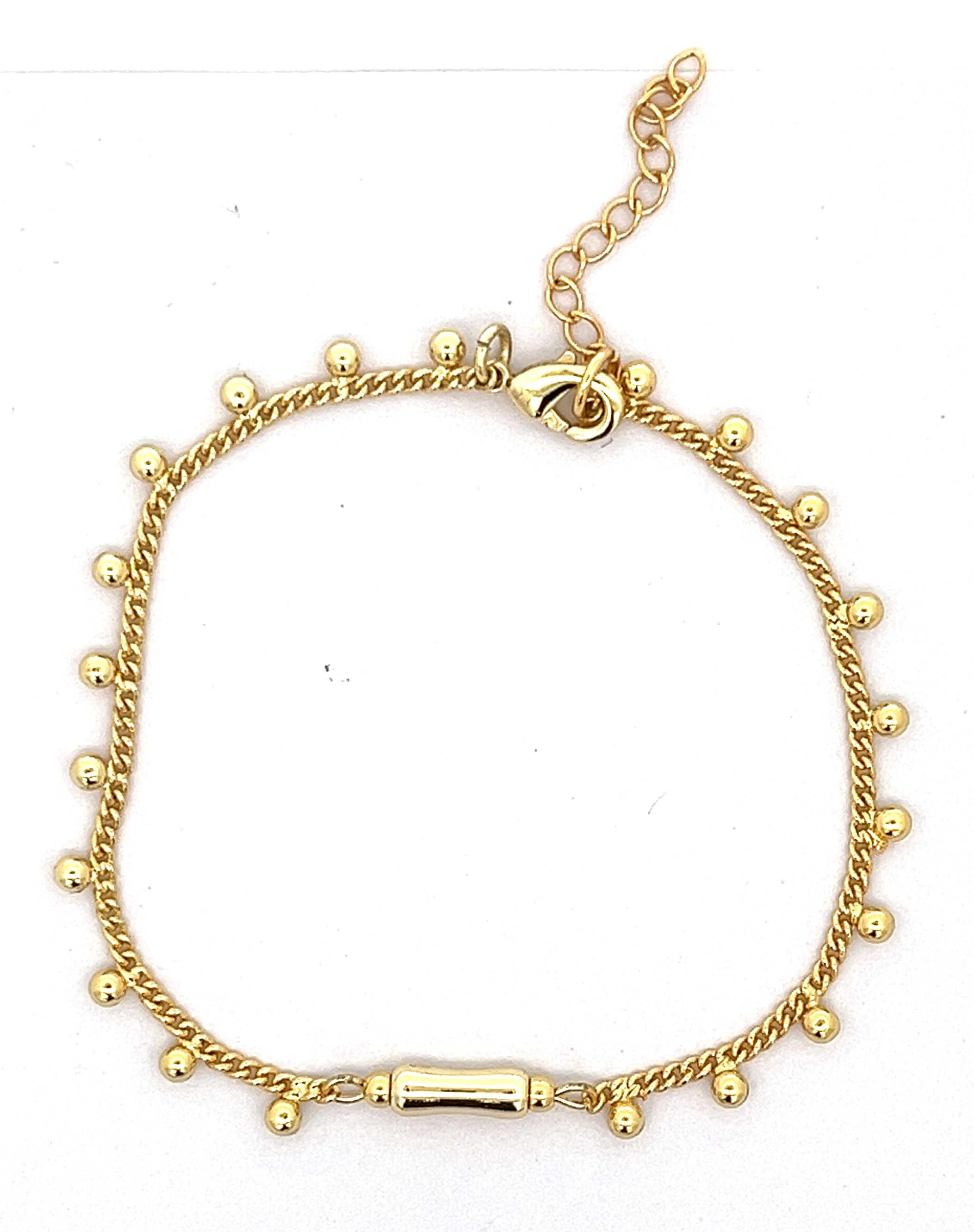 COPPER BEAD CHAIN BRACELET