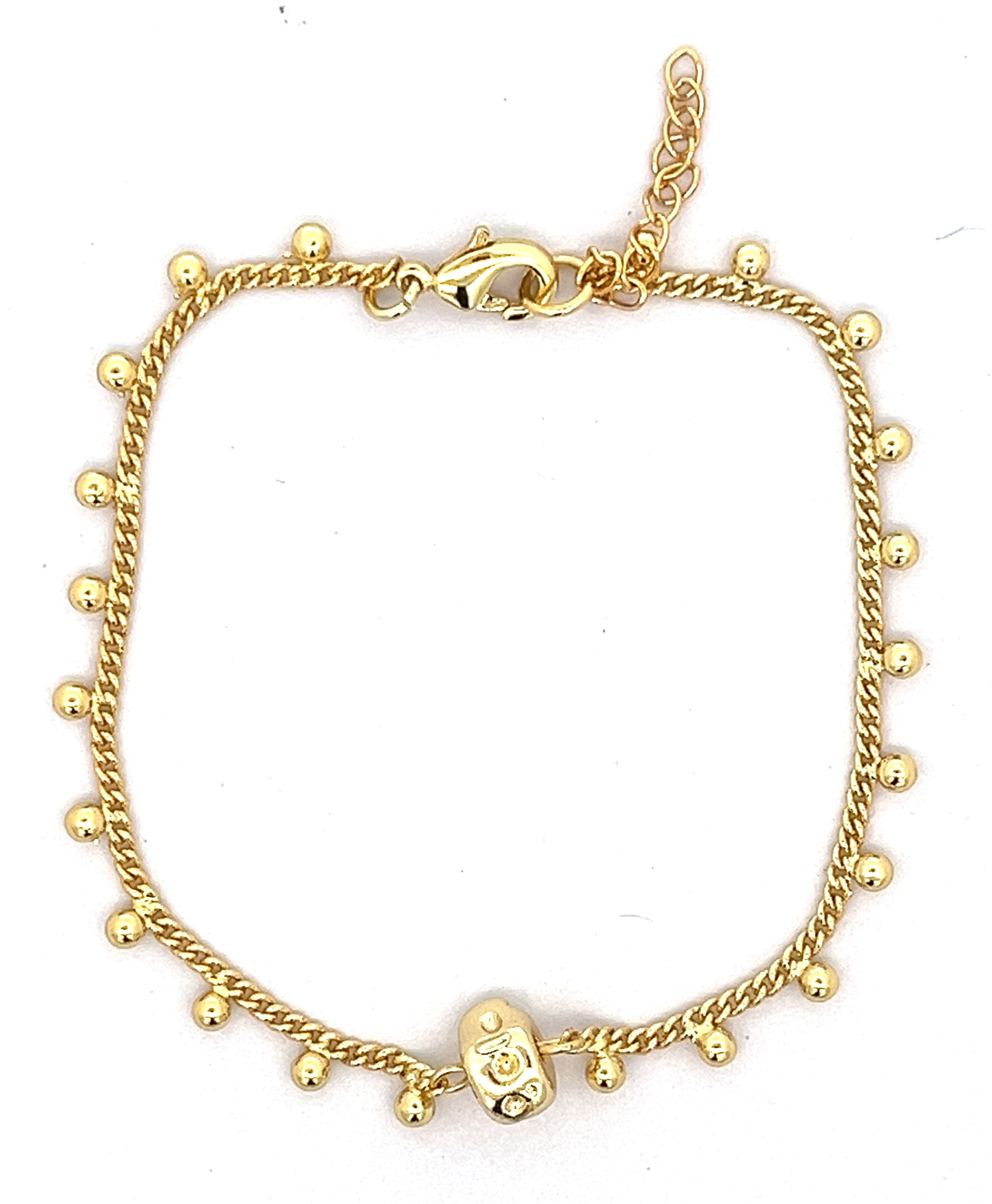 COPPER BEADS CHAIN BRACELET