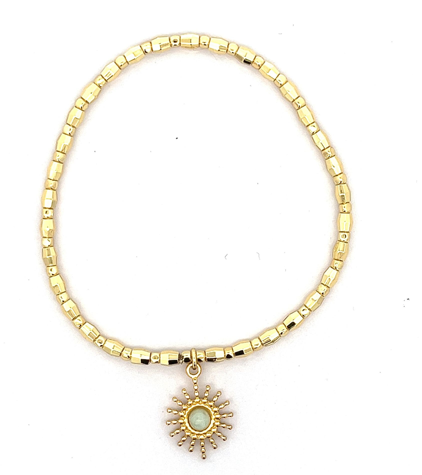RADIAL STICKY STONE PENDANT BRACELET