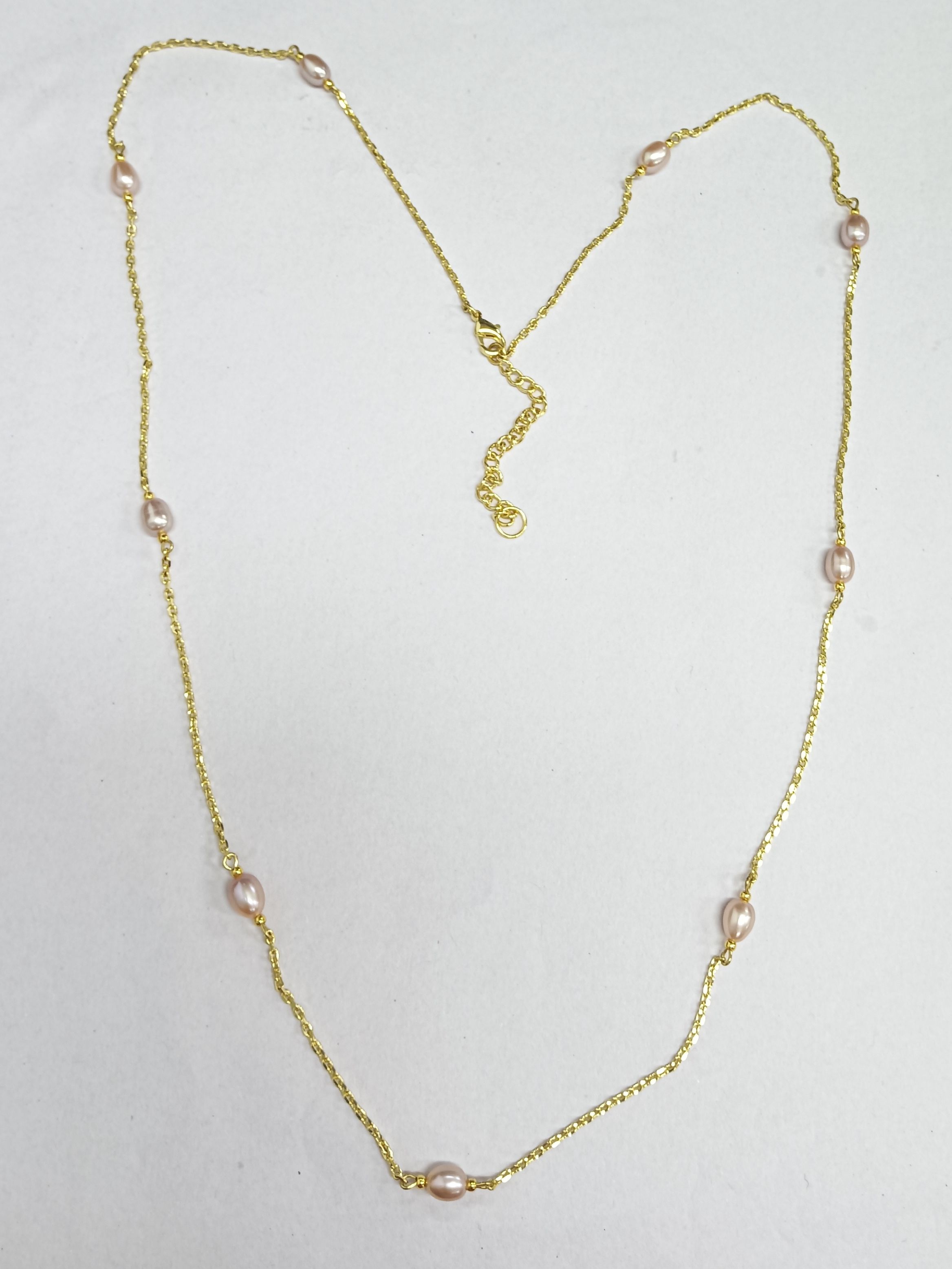PEARL O-SHAPED CHAIN NECKLACE