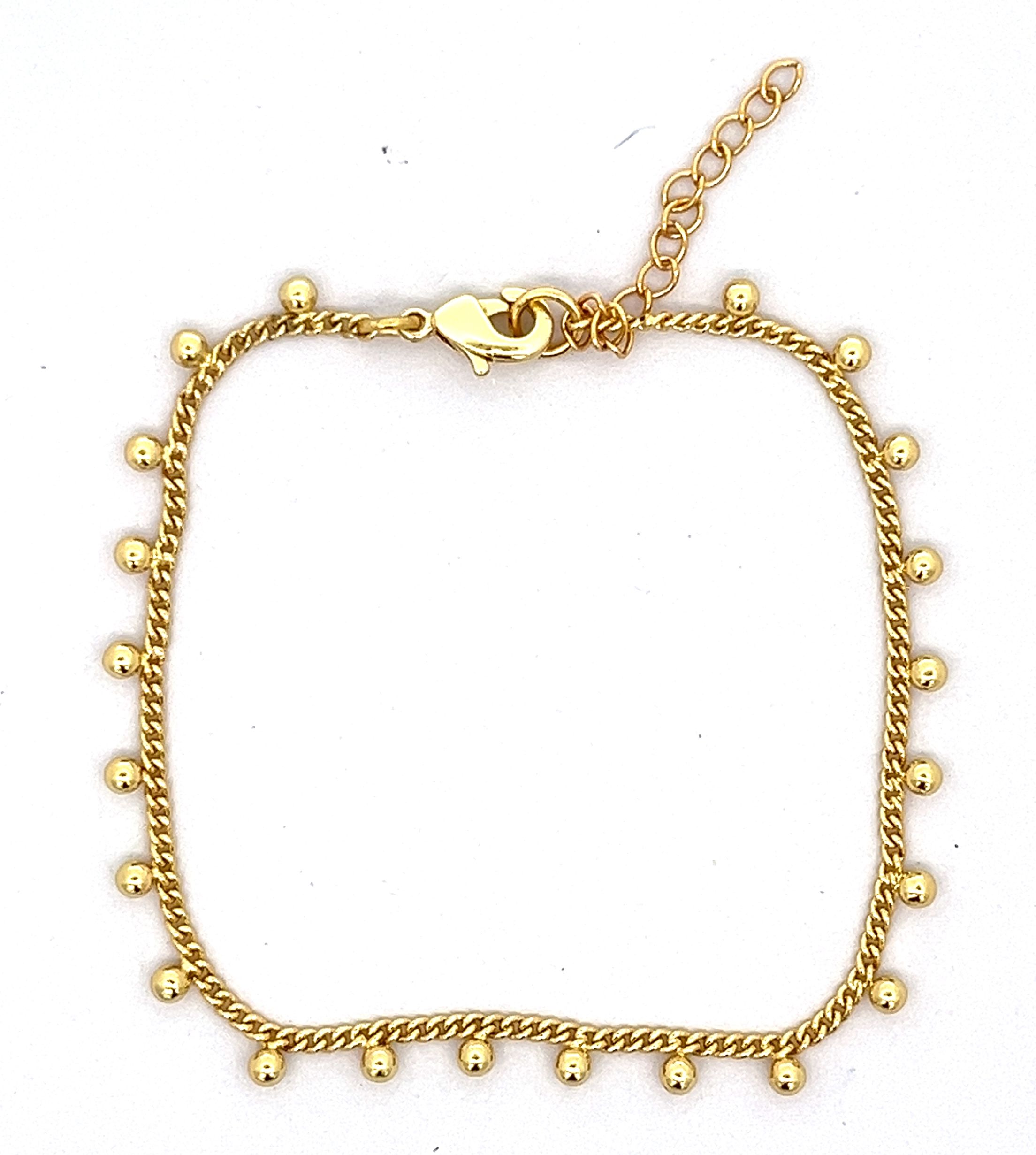 COPPER BEADS CHAIN BRACELET