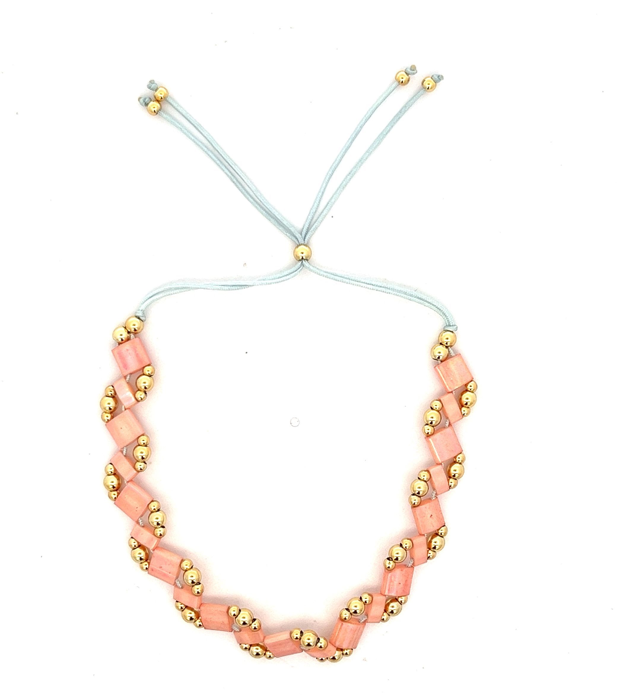 RAINBOW PINK TILA BEADS BRACELET