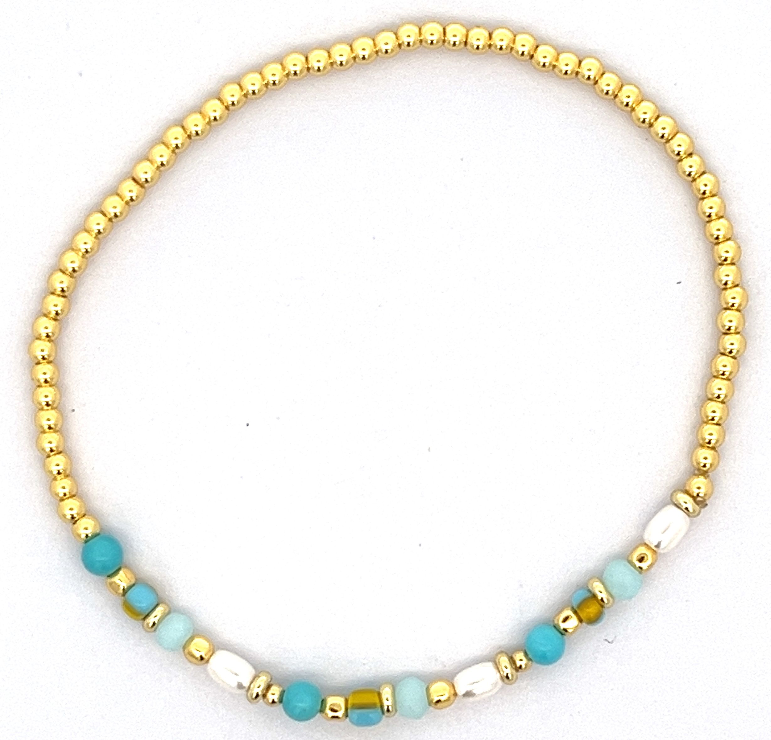 BLUE TURQUOISE NATURAL STONE BRACELET
