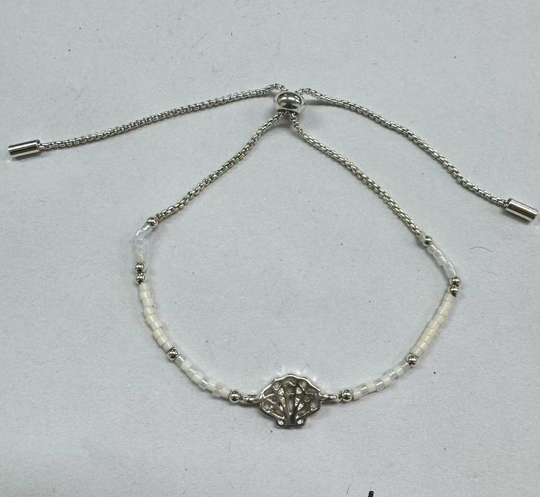 HOLLOWED-OUT SCALLOP ROUND CHAIN BRACELET